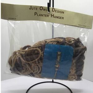 Macrame Jute Owl Plant hanger by Interpur New sealed in package